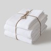 Fabdreams 100% Organic Linen 3-Piece Sheet Set- Stonewashed Finish - 3 of 4