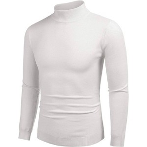 COOFANDY Men's Slim Fit Mock Turtleneck Pullover Sweater Casual Basic Knitted Thermal Sweaters - 1 of 4