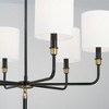 Capital Lighting Beckham 6 - Light Chandelier in  Glossy Black/Aged Brass - 3 of 4