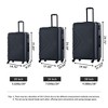 Luggage Sets 3 Piece, Suitcases With Spinner Wheels and TSA Lock, Carry On Hardshell Luggage Set Lightweight ABS Luggages for Travel, Business xBlack - 2 of 4