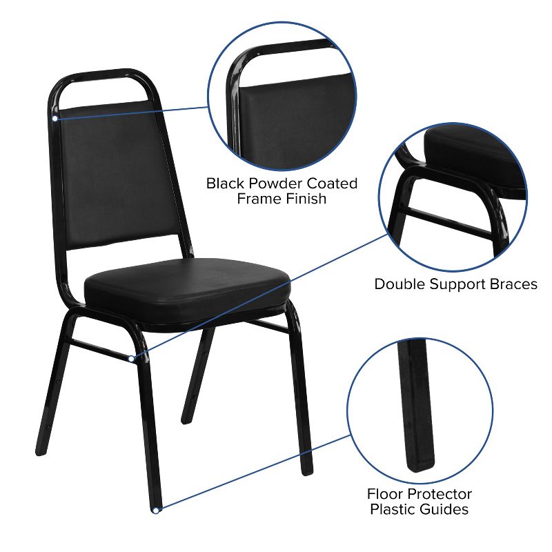 Flash Furniture HERCULES Series Trapezoidal Back Stacking Banquet Chair with 2.5" Thick Seat, 5 of 16