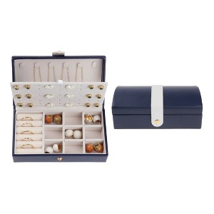 Unique Bargains Travel PU Leather Jewelry Storage Display Holder - 1 of 4