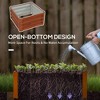 Resenkos Patio Planting Bed, Raised Garden Bed,2 Piece Galvanized Raised Garden Bed, 2' x 2' x 1' Metal Planter Box, Brown - 4 of 4