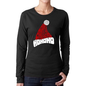 LA Pop Art All I Want for Christmas is You - Women's Word Art Long Sleeve T-Shirt - 1 of 4