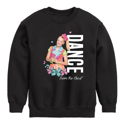 JoJo Siwa Dance From the Heart Graphic Long Sleeve Fleece Sweatshirt - Black - 4T