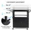 Rolling AV Cart with Locking Cabinet, Laptop Stand, and Drop Leaves, Height Adjustable Mobile Utility Cart - 4 of 4
