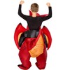 Rubies Kids' Ride on Red Dragon Light Up Inflatable Costume- One Size Fits Most - 2 of 4