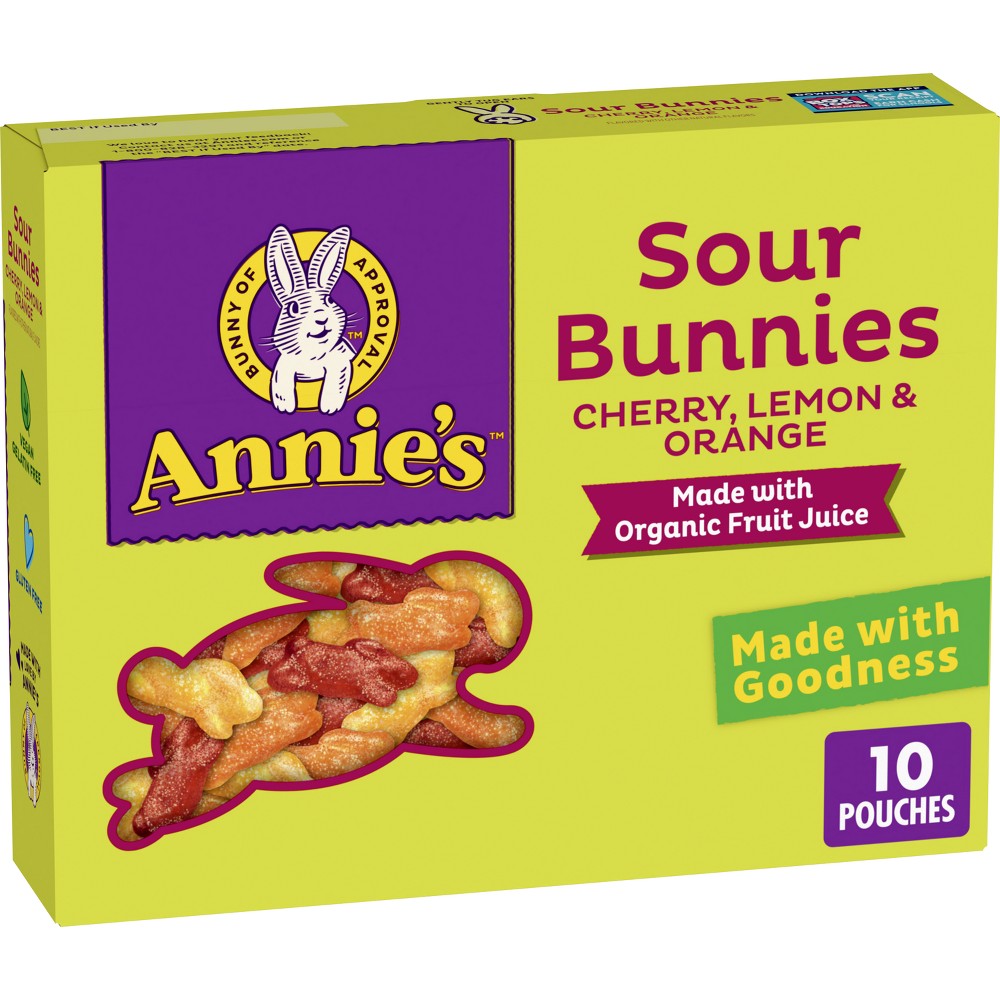 Annie's Sour Bunnies Fruit Snacks - 7oz/10ct