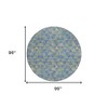 Sky Blue And Gray Geometric Washable Indoor Outdoor Area Rug - 3 of 4