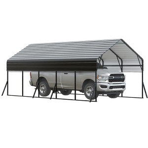 13 ft x26 ft x11 ft Metal Carport, Heavy Duty Car Ports for All-Weather, Carport  for Pickup Trucks, Boats, RVs - 1 of 4