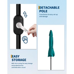 7.5ft Navy Blue Patio Umbrella with Tilt Crank - UV Protection & Waterproof for Outdoor Use - 1 of 4