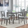 FONTOI 4-Piece Wooden Upholstered Dining Chairs for Comfortable Home Dining Rooms Modern Kitchen Seating Sets Small Dining Spaces, Gray, 17"*20"*36" - 2 of 4