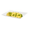 Smarty Had A Party 11" x 16" White Rectangular Plastic Serving Trays - 24 pcs - 2 of 4