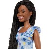 Barbie 11.5" Fashionistas Doll Black Hair/Brown Eyes with Down Syndrome Wearing Heart-Print Dress - 3 of 4
