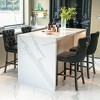 KTMBDW Bar Stools Set of 2, Velvet Counter Stools with Button Tufted Design and Chrome Nailhead Trim, Barstools for Bar, Dining Room - 3 of 4