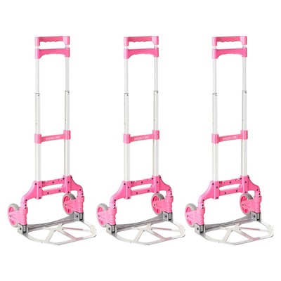 Magna Cart Personal MCX Folding Aluminum Luggage Hand Truck Cart with Telescoping Handle and Ball Bearing Rubber Wheels, 150 Pound Capacity