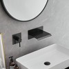 BWE Contemporary Single Handle Rectangular Waterfall Wall Mounted Bathroom Faucet - 2 of 4