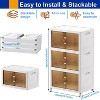 Musment Storage Bins with Lids, Foldable Plastic Storage Container with Door, Stackable Collapsible Storage Bins for Closet Organizers and Storage - 3 of 4