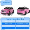 12V Kids Ride On Car, 2-Seater Electric Vehicle w/Remote Control, LED Lights, Music, Shock Absorber, Seat Belts - 3 of 4
