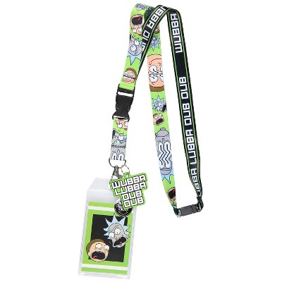 Rick And Morty Wubba Wubba Lanyard With Id Holder Rubber Charm And ...