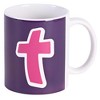 Dicksons MUG-1200 Abstract Cross Purple, Pink, And White 11 Ounce Ceramic Coffee Latte Tea Hot Chocolate Cup Mug - 2 of 2