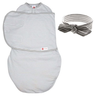 embe Newborn Swaddle Wrap and Bow Headband Set (0-3 months)