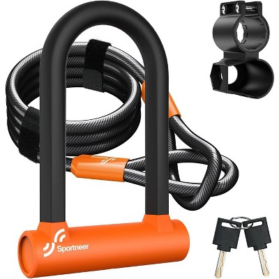 Sportneer Bike U Lock - Heavy Duty Anti Theft Bike Lock
