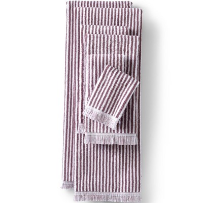 Lands' End Cotton Yarn-dyed Stripe Bath Towel Set