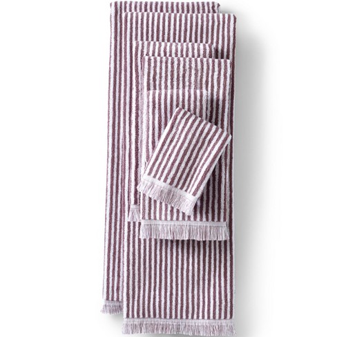 Lands' End Cotton Yarn-dyed Stripe Bath Towel Set - image 1 of 2