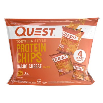 Quest Tortilla Style Protein Chips - Nacho Cheese - 4ct/4.5oz