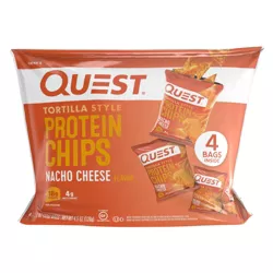 Quest Nutrition Tortilla Style Protein Chips - Nacho Cheese - 4ct/4.5oz