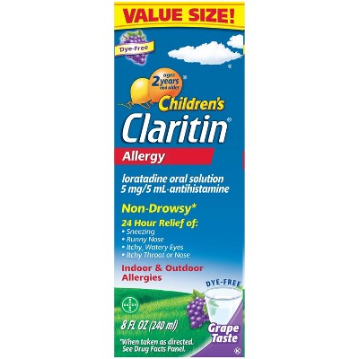 Children's Claritin Loratadine Allergy Relief 24 Hour Non-drowsy Grape ...