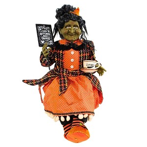 Karen Didion 18.0 Inch Coffee Witch Halloween Figurine