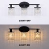 DORESshop 20.87 in. 3-Light Black Crystal Bathroom Wall Sconce, Modern Lighting Fixture Over Mirror - 4 of 4
