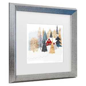 Victoria Borges 'Christmas Chalet I' Matted Framed Art - 1 of 3