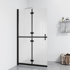 VidaXL Foldable Walk-in Shower Wall Frosted ESG Glass 47.2 in.x74.8 in. - 1 of 4