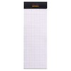 Rhodia Staplebound Notepad - Graph 80 sheets - 3 x 8 1/4 - Black cover - 2 of 3
