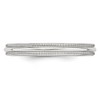 Black Bow Jewelry 3mm 10K Rose, White, or Yellow Gold Half Round Milgrain Standard Band - 3 of 4