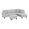 AndMakers 97 in. W Square Arm 3-piece L Shaped Polyester Modern Sectional Sofa with Storage - 3 of 4