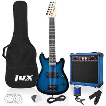 LyxPro 30" Stratocaster Electric Guitar Beginner Kit - Blue