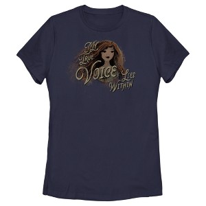 Women's The Little Mermaid Ariel My True Voice Lies Within T-Shirt - 1 of 4