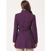 INSPIRE CHIC Women's Classic Stand Collar Long Sleeve Winter Belted Long Coat - 4 of 4