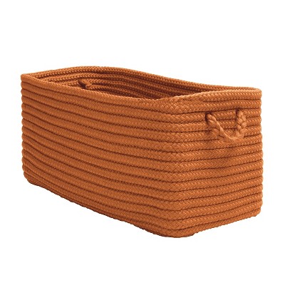 Colonial Mills Modern Farmhouse Home Basket, 16"x8"x10", Pumpkin