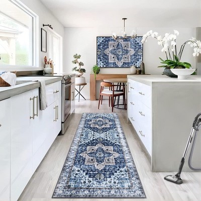WhizMax Washable Rug Vintage Medallion Area Rugs Non-Shedding Floor Mat Throw Carpet for Living Room Bedroom