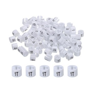 Unique Bargains Plastic Round Color Coding Hanger Garment Hanger Markers Tag 100 Pcs - 1 of 3