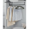 50-Pack Velvet Hangers with Pants Bar & Swivel Hook, 17 Inch Non-Slip Coat Hangers with Wide Shoulder Notches - 2 of 4