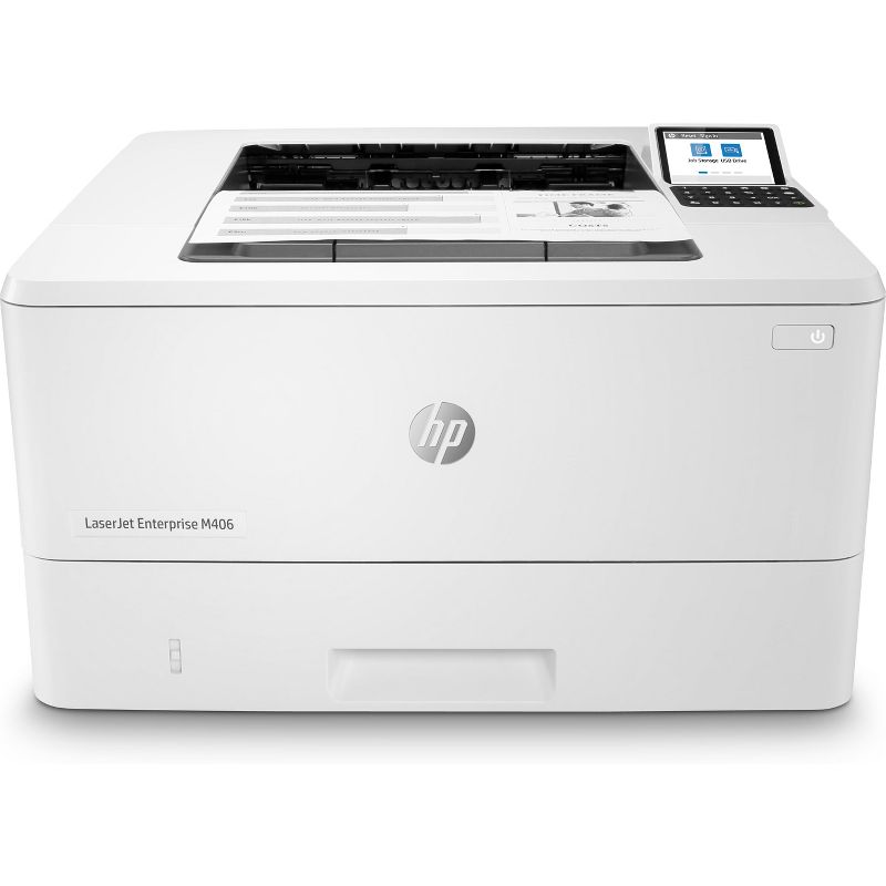 HP Inc. LaserJet Enterprise M406dn Laser Printer, Black And White Mobile Print Up to, 1 of 9