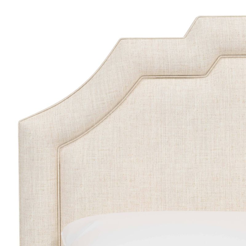 Skyline Furniture Axel Notched Bordered Headboard Linen, 6 of 8