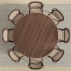 46 inch Round Black Rattan Dining Table for 4-6 People Suitable for Dining Room and Living Room - 3 of 4