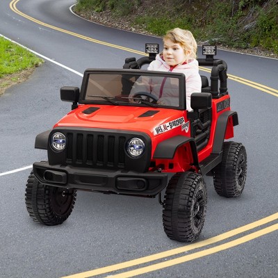 12V Kids Ride On Truck, Battery Powered Toy Car w/ Remote Control, Electric Vehicle Truck with High/Low Speeds, LED Light, Music for Boys Girls 3-8